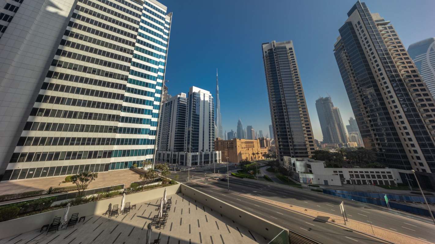 Dubai International Financial Centre skyline representing executive search for the financial industry